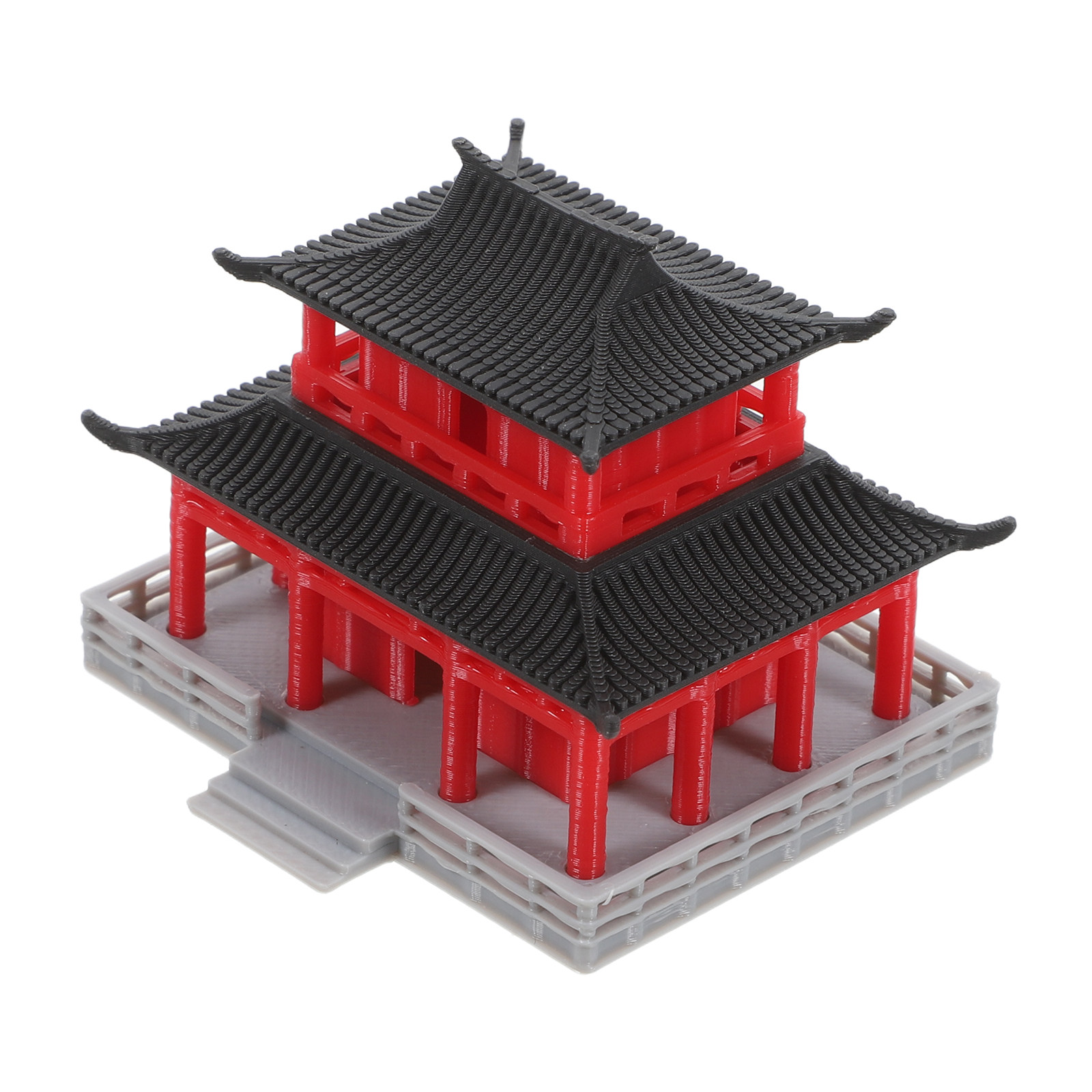Aquarium Fish In - Chinese Ancient Pavilion Black Red Aquarium