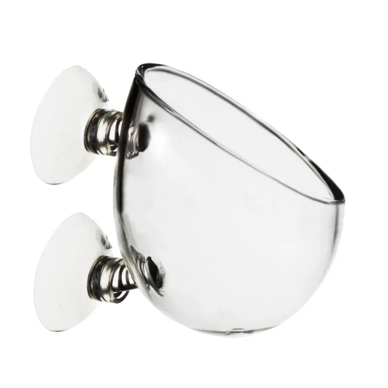 Aquarium Fish Feeder - Clear Aquatic Plant Cup With Suction