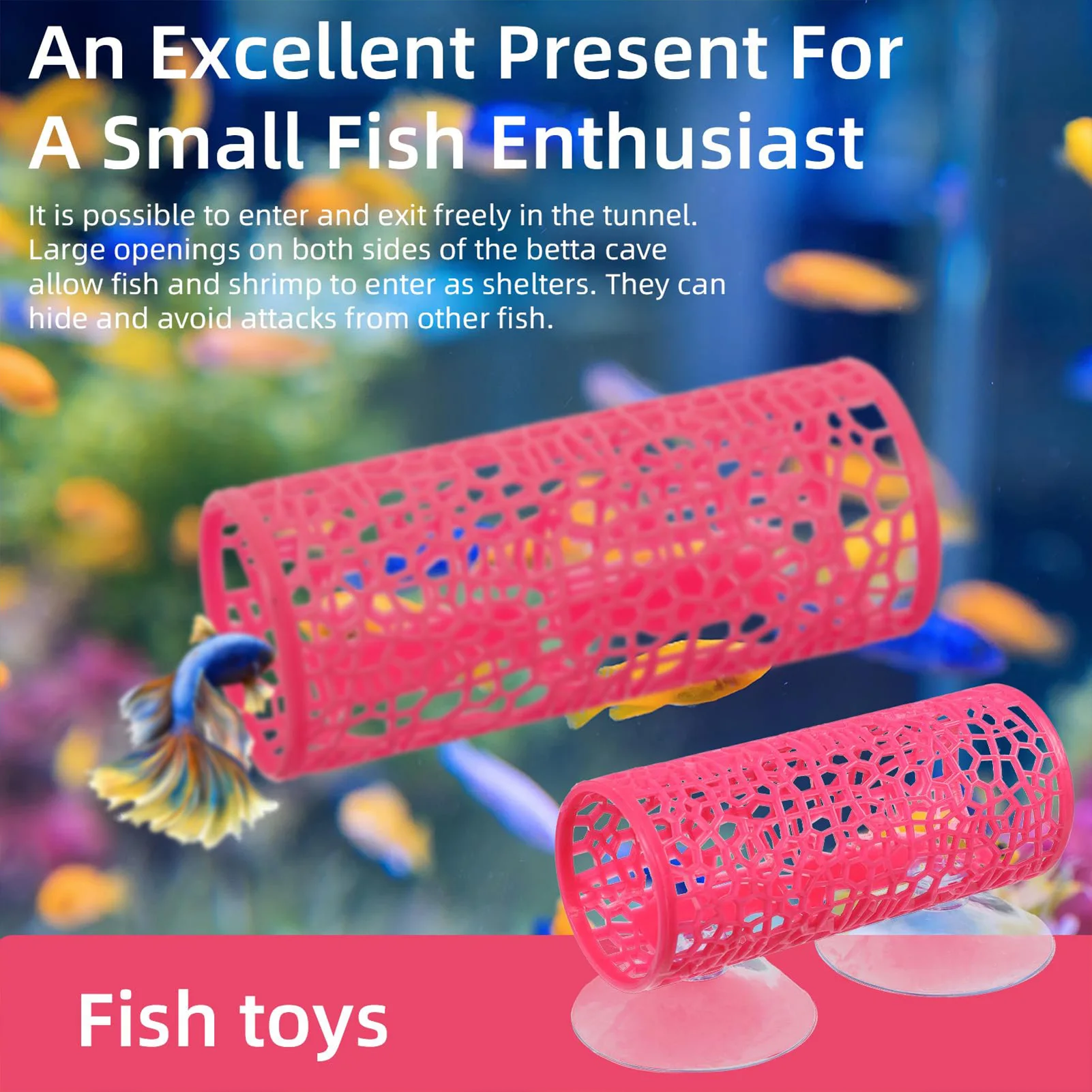 Aquarium Fish Tunnel Toys Bett - Aquarium Fish Feeder 评论和价格