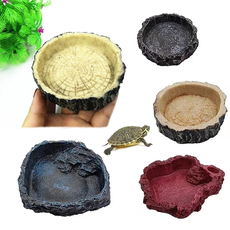 Pet Reptile Feeder Bowl Resin  - Aquarium Fish Feeder 评论和价格