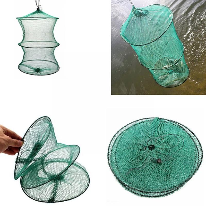 Folding Round Nylon Mesh Metal - Aquarium Fish Trap 评论和价格
