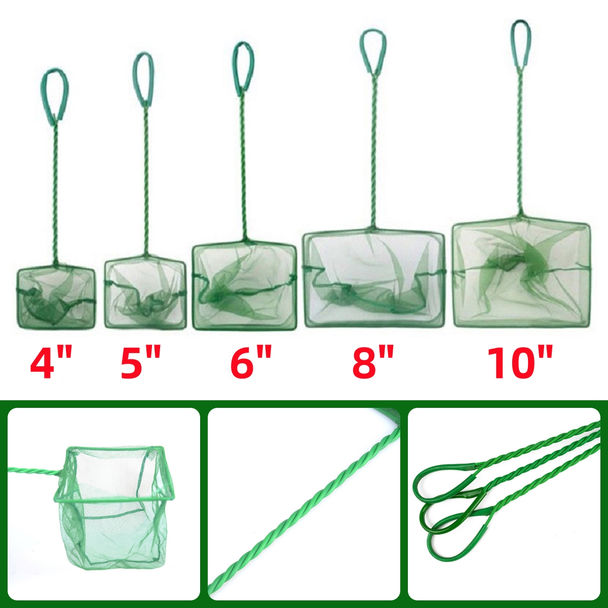 3~10 Inch Portable Nylon Green - Aquarium Fish Trap 评论和价格