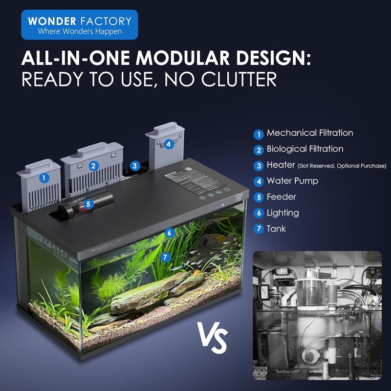 Smart Aquarium, Glass Fish Tan - Aquarium Fish Feeder 评论和价格